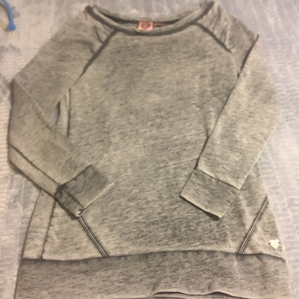 Heather gray wide neck tunic